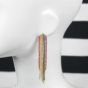 Noir Rainbow Crystal Dangle Earrings